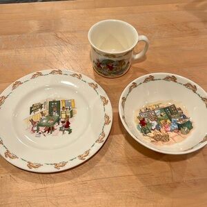 Royal Doulton Bunnykins Bone China set of plate,bowl and cup